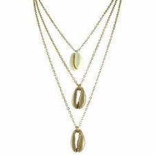 Fashion 3 Layer Necklace With Shell in Gold Color